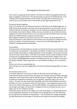Hoe Augustinus bisschop werd.