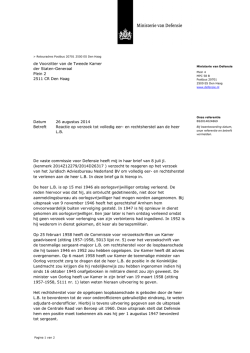 Kamerbrief met reactie op het verzoek tot volledig