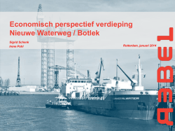 Economisch perspectief verdieping Nieuwe Waterweg / Botlek
