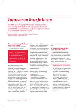 Innoveren kun je leren