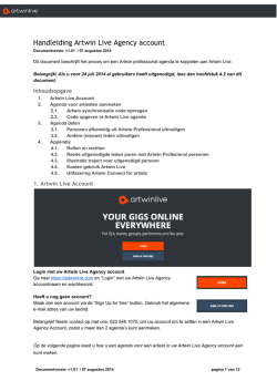 Handleiding Artwin Live Agency account