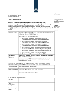 afwijzing/intrekking Machtiging Servicebericht Aanslag