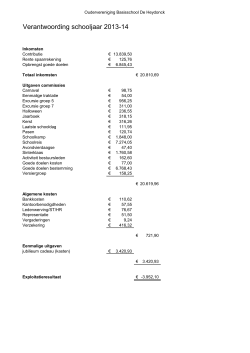 Financiele verantwoording 2013-2014