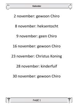 november 2014 - Chiro Vlierbeek