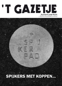 SPIJKERS MET KOPPEN…