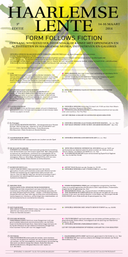 Programma Haarlemse Lente 2014 (PDF, incl. plattegrond en