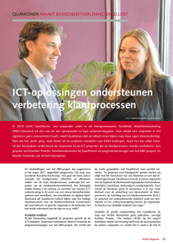 icT-oplossingen ondersteunen verbetering klantprocessen