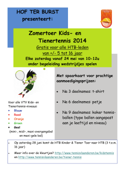 Zomertoer Kids- en Tienertennis 2014