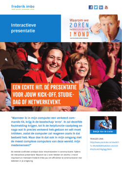 Een echte hit. D&eacute; presentatie voor jouw kick-off