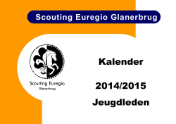 2014/2015 Jeugdleden Kalender