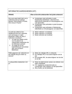 INFORMATIEVAARDIGHEDEN (HIT)