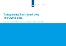 Transparency Benchmark 2014 The Crystal 2014