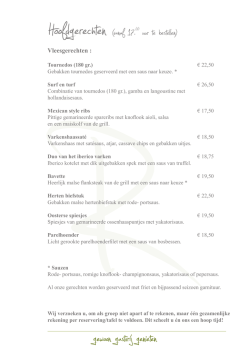 Hoofdgerechten - Het Ruiterhuys