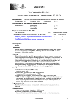 Human resource management meetsystemen