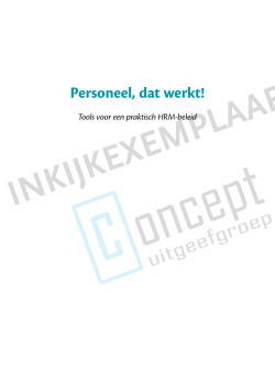 INKIJKEXEMPLAAR - Concept Uitgeefgroep