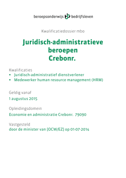 Juridisch-administratieve beroepen Crebonr.