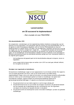 Folder lerend werken NSCU - Gemeenten van de Toekomst