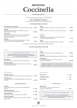 Menukaart HSN Brasserie Coccinella NL.indd