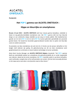 Het POP C gamma van ALCATEL ONETOUCH : Hippe en