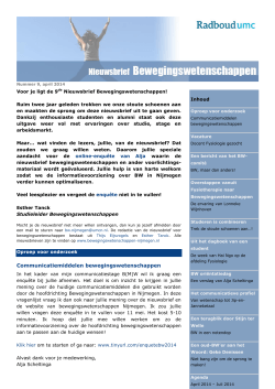 Nieuwsbrief april 2014 - Radboud Universiteit