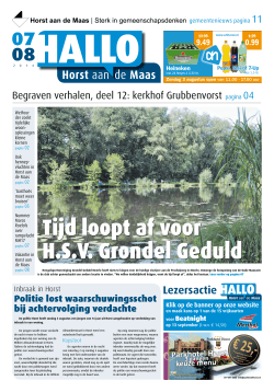 Uitgave 07-08-2014 - HALLO Horst aan de Maas