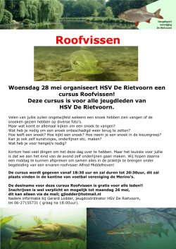 Roofvissen - HSV de Rietvoorn