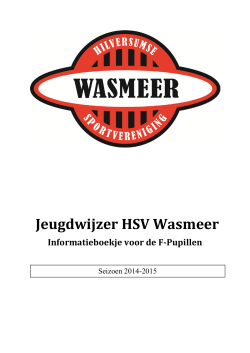 Jeugdwijzer HSV Wasmeer