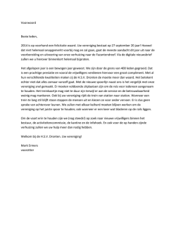 Jaarverslagen tbv Algemene Ledenvergadering 2014