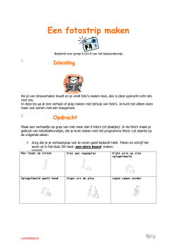 Een fotostrip maken - Stichting Beeldverhaal Nederland