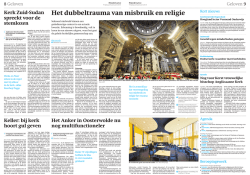 Het dubbeltrauma van misbruik en religie