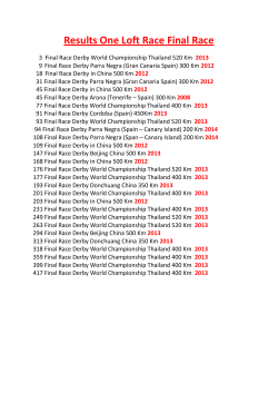 Results One Loft Race Final Race