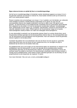 Eigen rekencurriculum en syllabi