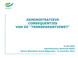 Administratieve consequenties van de “transparantiewet”