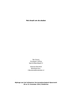 Het draait om de steden (CVS 2014)