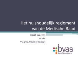 Huishoudelijk reglement van de Medische Raad