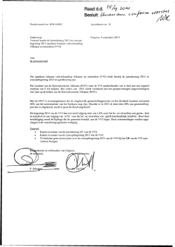 Jaarrekening 2013 en concept begroting 2015 openbaar lichaam