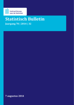 Statistisch Bulletin nr 32 (7 augustus 2014)
