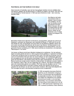 Lees een artikel van Harry Woertink over huis en landgoed Beerze.
