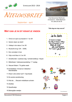 Nieuwsbrief Pasen - Scholengemeenschap KBO Sint
