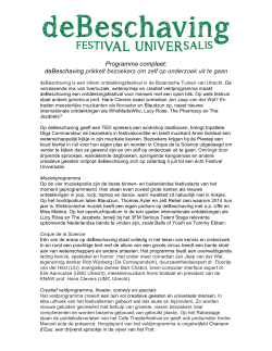 Programma compleet - Festival De Beschaving