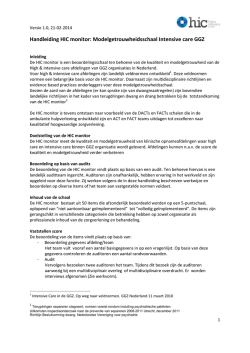 Handleiding MICs: Modelgetrouwheidsschaal Intensive care