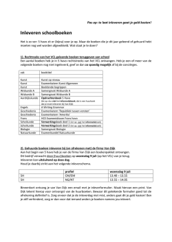 Inleveren schoolboeken