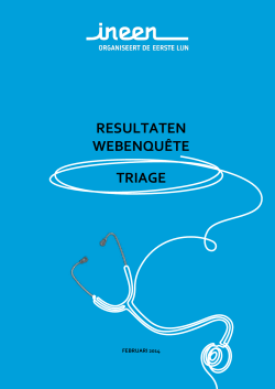 resultaten webenquête triage - Acute Zorg Netwerk Noord Nederland