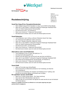 Routebeschrijving Werkse! 2014