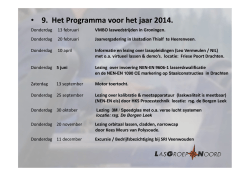 Agenda 2014 - Lasgroep Noord