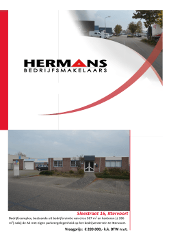 Download brochure - Hermans bedrijfsmakelaars
