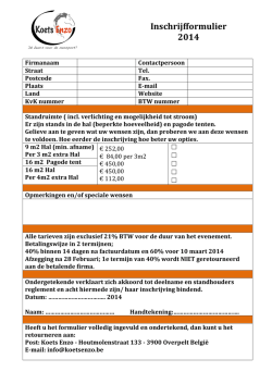 Inschrijfformulier 2014