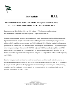 Jaarresultaten 2013