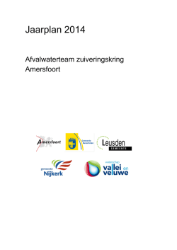 Jaarplan AWT Amersfoort 2014 - Platform Water Vallei en Eem