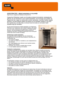 GOOD PRACTICE &ndash; Mobiel toetsstation in de praktijk